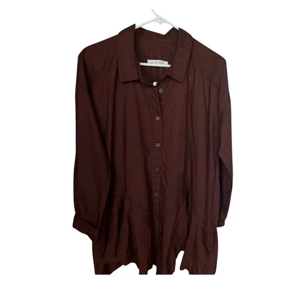 FREE PEOPLE We The Free - Freya Poplin Tunic timeless relaxed fit size S - Picture 3 of 12